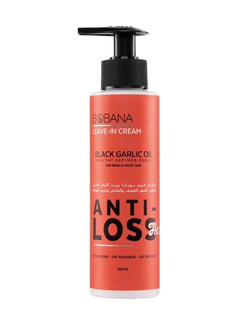 BOBANA Hair Anti-Loss Leave In Cream With Black Garlic Oil 200ml  - Image 1