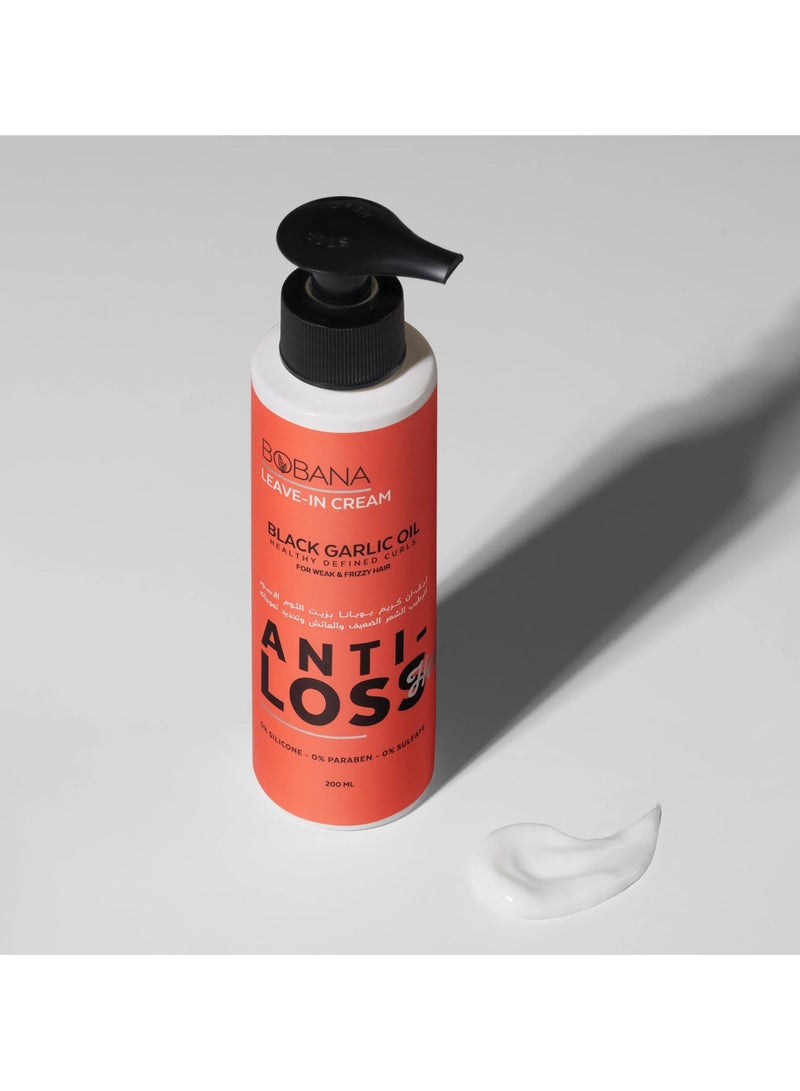 BOBANA Hair Anti-Loss Leave In Cream With Black Garlic Oil 200ml  - Image 2