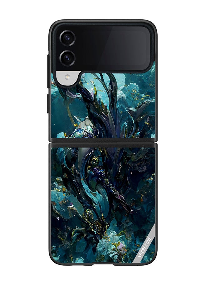 VR CREATIVE Protective Case Cover For Samsung Galaxy Z Flip4 Multicolour Design - Image 1