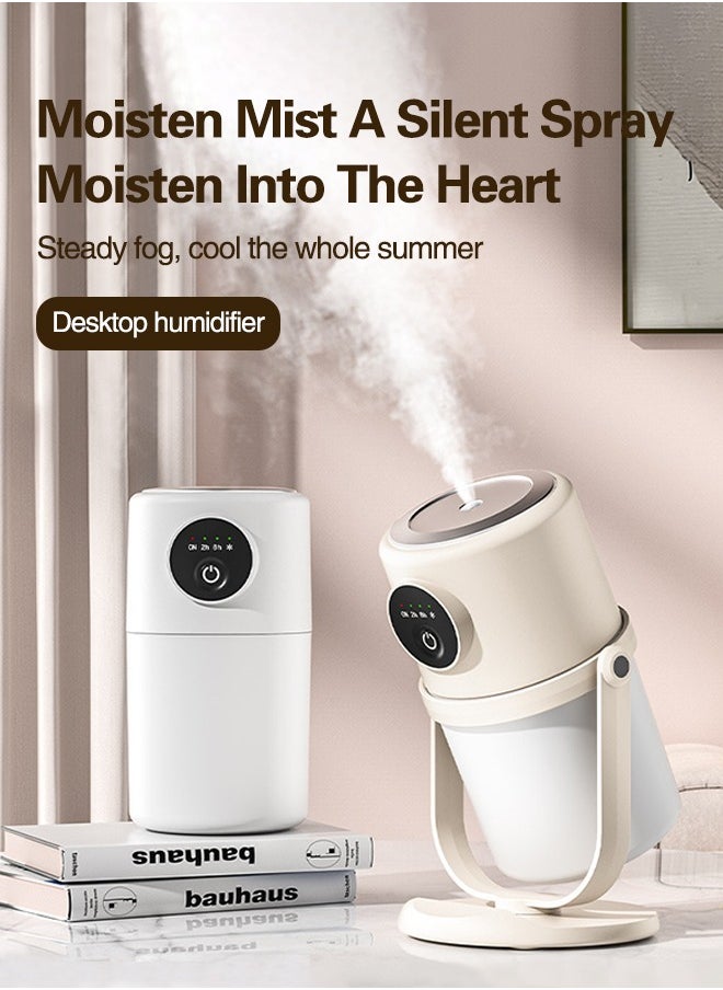 DMG TECH White Humidifier 280ML Air Humidifier 360° Rotating Nozzle Can Be Timed for Home, Office, Etc  - Image 2