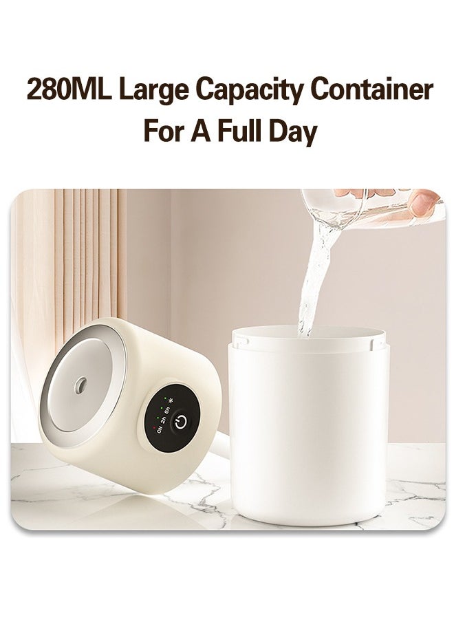DMG TECH White Humidifier 280ML Air Humidifier 360° Rotating Nozzle Can Be Timed for Home, Office, Etc  - Image 3