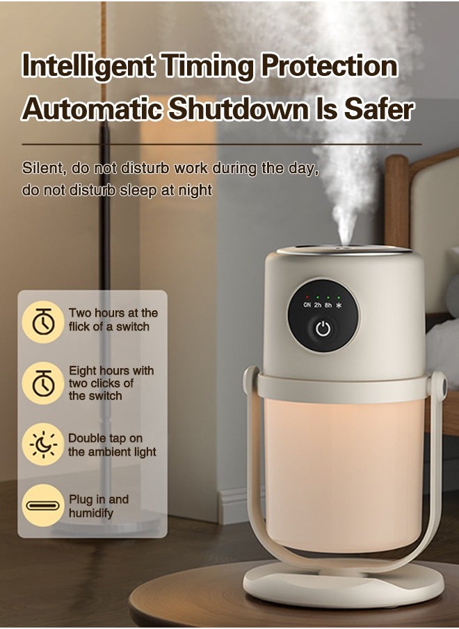 DMG TECH White Humidifier 280ML Air Humidifier 360° Rotating Nozzle Can Be Timed for Home, Office, Etc  - Image 4