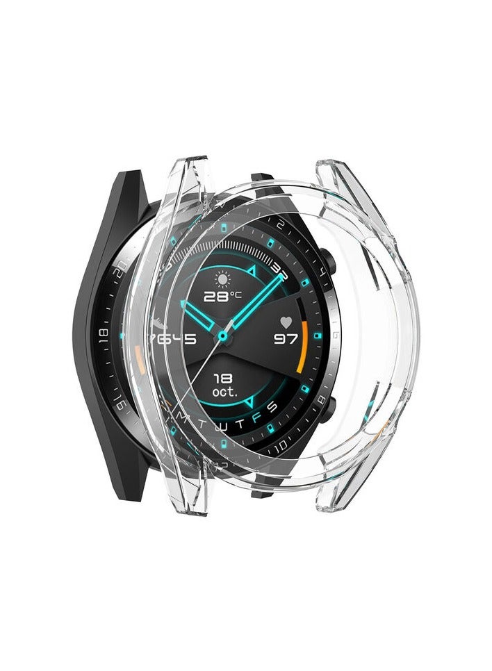 Case Compatible with Huawei Watch GT Runner Case Watch Soft TPU Shockproof Cover Slim Guard Thin Bumper Shell Protector (Clear) - Image 1