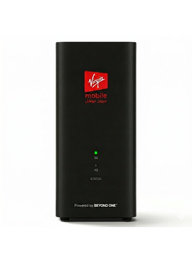 VIRGIN Vnet 5G CPE Router - WiFi 6 Up to 3000Mbps - Connects Up to 128 Devices -High Gain Antenna-Unlocked Supports All Networks (STC, Mobily, Zain, Virgin) - Black. - Image 1