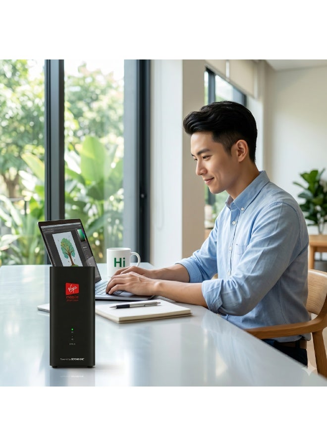 VIRGIN Vnet 5G CPE Router - WiFi 6 Up to 3000Mbps - Connects Up to 128 Devices -High Gain Antenna-Unlocked Supports All Networks (STC, Mobily, Zain, Virgin) - Black. - Image 3