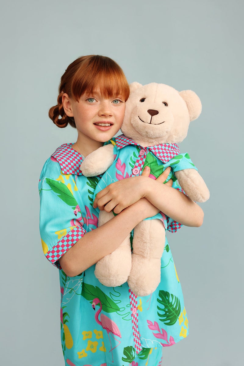 Luna Mia 'Felicia' Pyjama Set With Matching Teddy Bear - Image 3