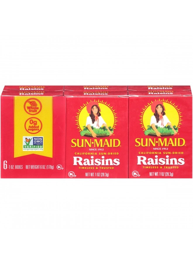 Sun Maid Raisins Mini Boxes-Natural California-1 Oz-6 Count-2 Pack - Image 1