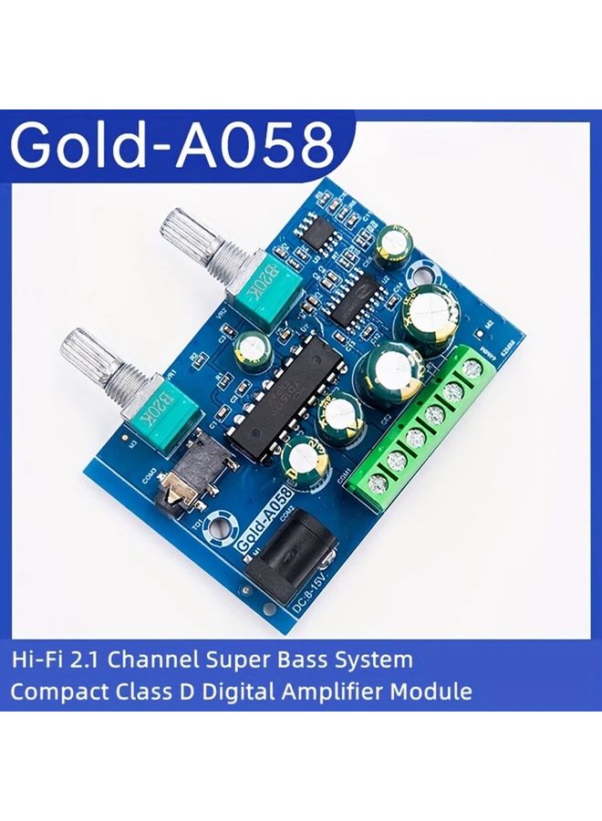 1pc 12V Mini Class D Subwoofer Amplifier Board 2 1 Channel Audio System For 4 6 Inch Woofers Car Desktop Use - Image 2