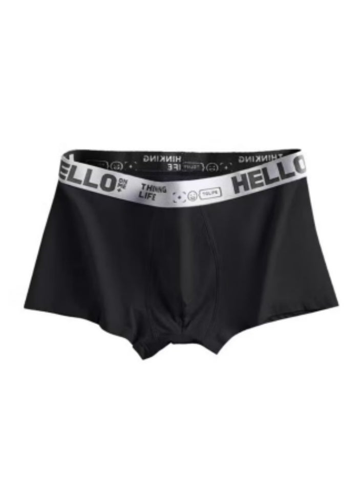 HELLO 5-piece set of high elasticity low waist flat angle underwear, breathable cotton moisture wicking and fashionable men's underwear - Image 3