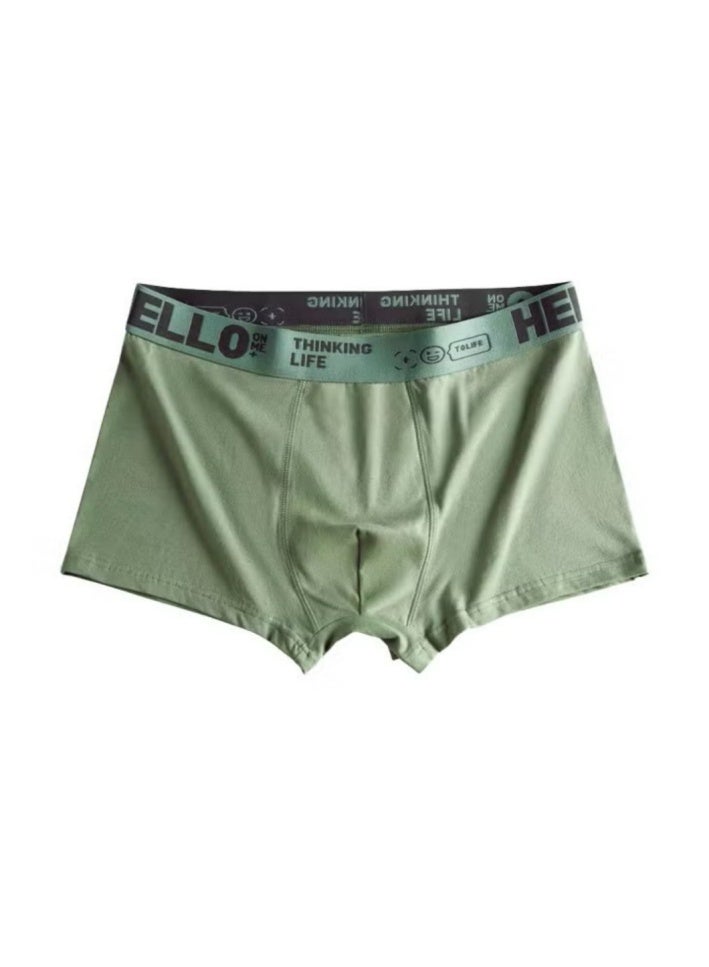 HELLO 5-piece set of high elasticity low waist flat angle underwear, breathable cotton moisture wicking and fashionable men's underwear - Image 2