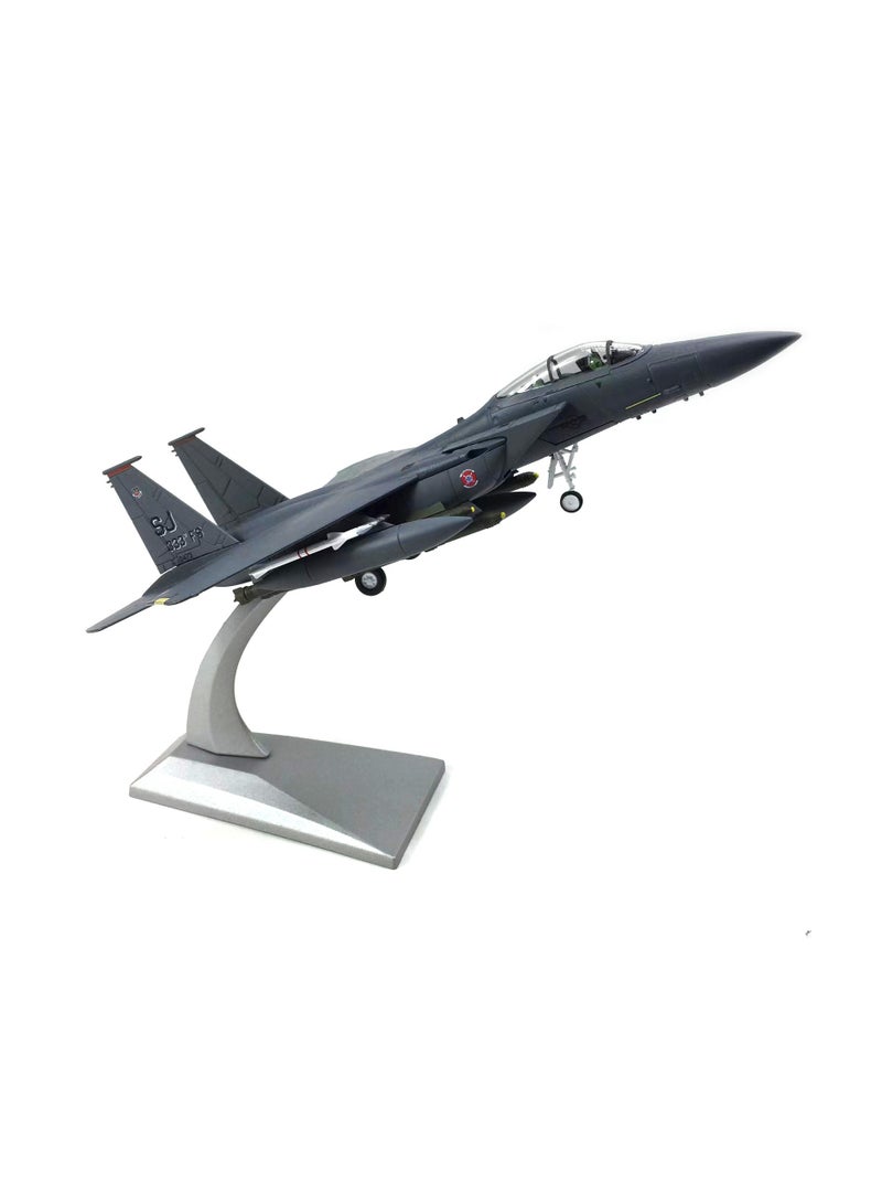 1:100 Alloy Diecast Plane Airplane Model, SU-27 F4-C F-14 F15-C F15-E Simulated Metal Model, Airplane Model Comes with Stand Accessories for Decoration and Gift,F15e2 - Image 5