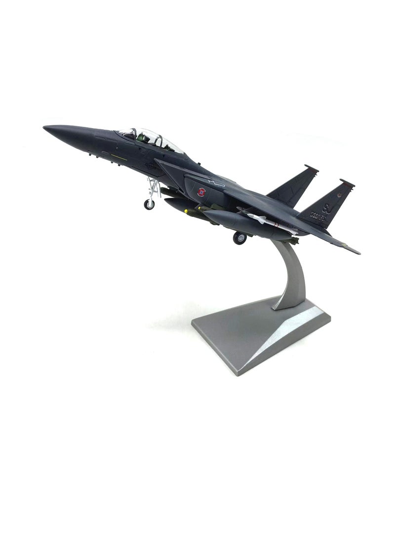 1:100 Alloy Diecast Plane Airplane Model, SU-27 F4-C F-14 F15-C F15-E Simulated Metal Model, Airplane Model Comes with Stand Accessories for Decoration and Gift,F15e2 - Image 4