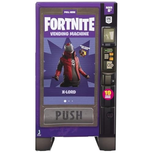FORTNITE آلة البيع من فورتنايت، تحتوي على شخصية أكشن X-Lord بطول 4 إنش، تشمل 9 أسلحة، 4 عناصر خلفية، و 4 قطع مواد بناء - Image 2