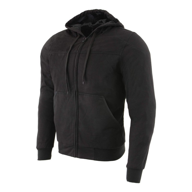 Milwaukee Leather Men's Streetguard Riding Hoodie - Aramid Reinforced with CE Shoulder and Elbow Armor - Large Black - Image 4