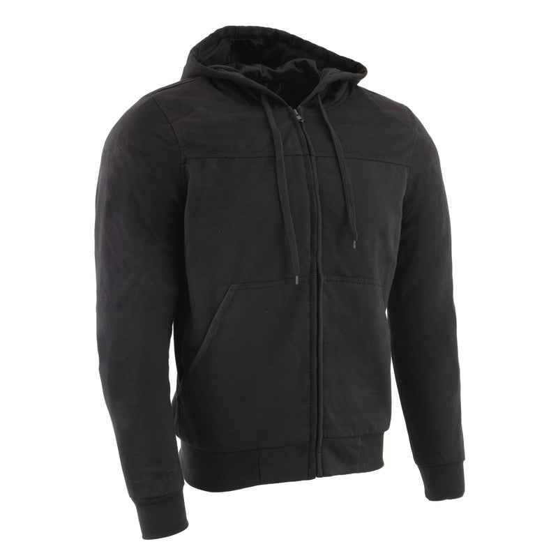 Milwaukee Leather Men's Streetguard Riding Hoodie - Aramid Reinforced with CE Shoulder and Elbow Armor - Large Black - Image 1