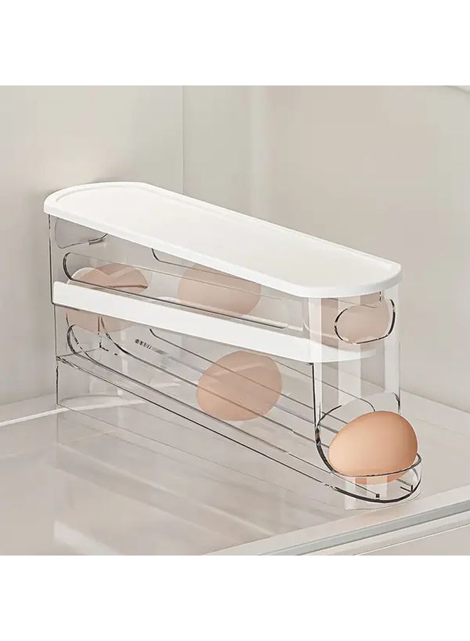 Double Layer Rolling Egg Dispenser Automatic Space Saving Storage For Fridge And Cabinets Keeps Eggs Fresh Kitchen Organization 1pc - Image 5