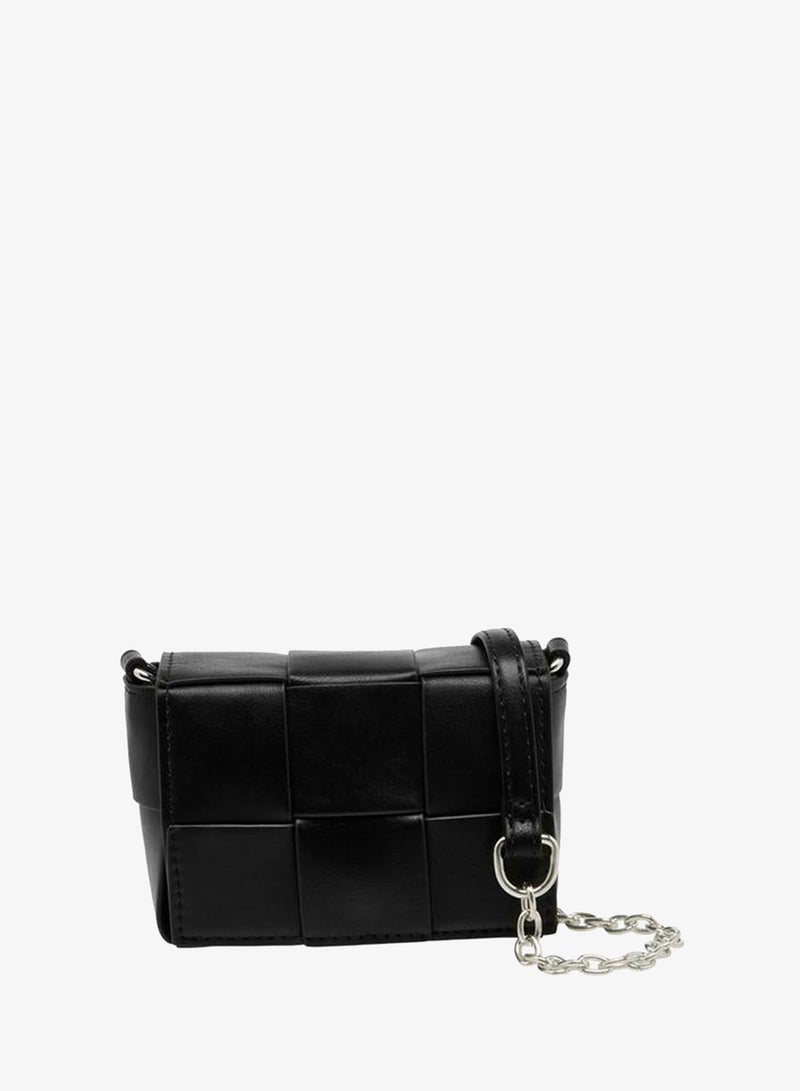 Flora Bella By Shoexpress Weave Textured Crossbody Bag with Chain Strap - Image 2