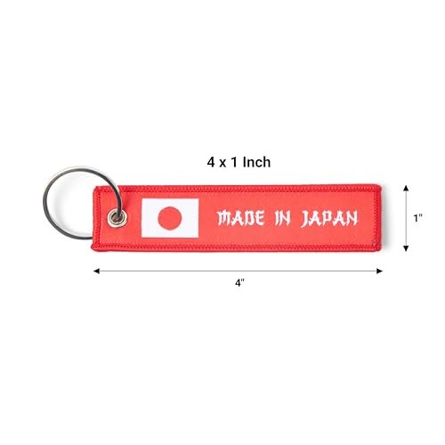 Great 1 Japanese Flag Made In Japan Keychain Tag with Key Ring - Keys, Cars, Motorcycles, Gifts - EDC - Image 5