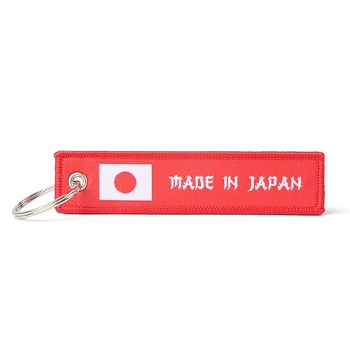 Great 1 Japanese Flag Made In Japan Keychain Tag with Key Ring - Keys, Cars, Motorcycles, Gifts - EDC - Image 2