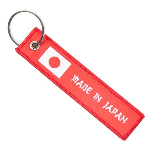 Great 1 Japanese Flag Made In Japan Keychain Tag with Key Ring - Keys, Cars, Motorcycles, Gifts - EDC - Image 1