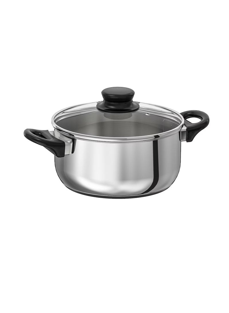 Pot with lid black 5 l - Image 1