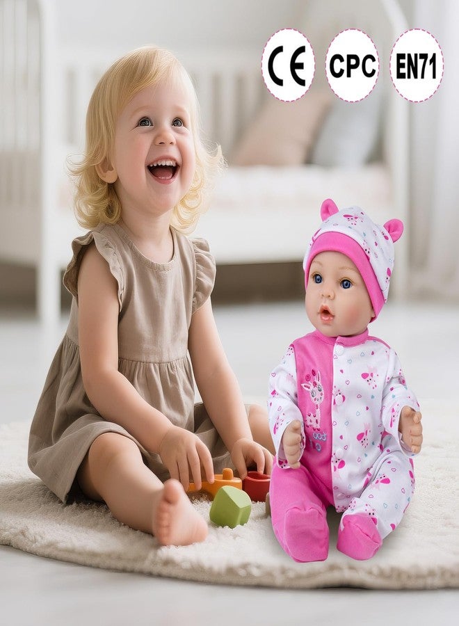 Aori Reborn Baby Dolls 18 Inch Lifelike Adorable Newborn Girl with Pink Clothing Set for Kids Perfect for Holidays and Birthdays - Image 3
