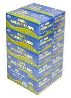 FIS 10 Boxes FIS Pure Rubber Bands, Size 17 Yellow - FSRB17  - Image 1