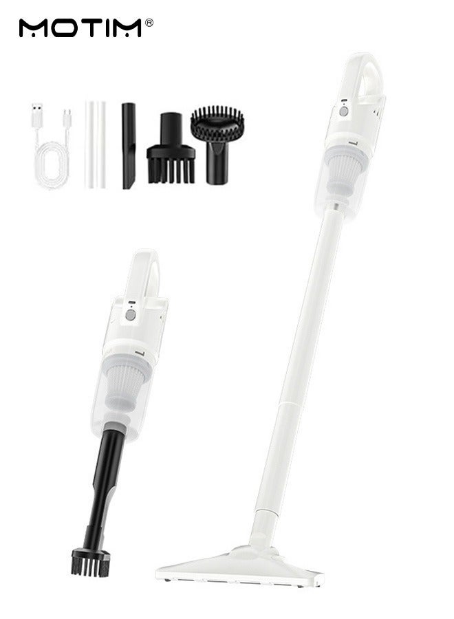 Portable Handheld Vacuum Cleaner 2 in 1, Lightweight Cordless Stick Cleaner, 150w 50000Pa Strong Suction, 0.5L Dust Cup, Quiet Suction, Central Filtration System for Carpets, Hard Floors, Stairs and Hair