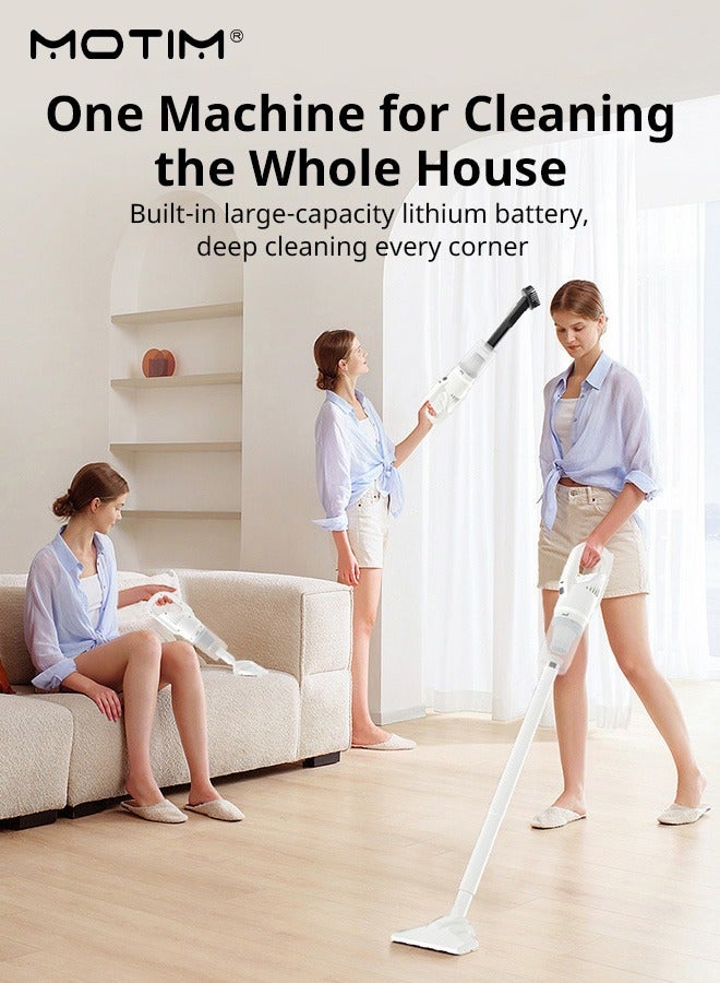 Portable Handheld Vacuum Cleaner 2 in 1, Lightweight Cordless Stick Cleaner, 150w 50000Pa Strong Suction, 0.5L Dust Cup, Quiet Suction, Central Filtration System for Carpets, Hard Floors, Stairs and Hair
