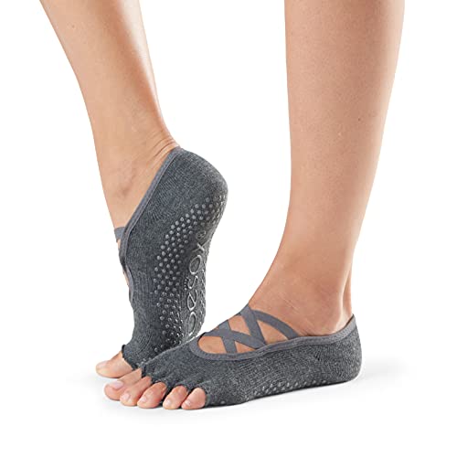 Toesox جوارب توسوكس النسائية إيل كاملة الأصابع مع قبضة - جوارب بيلاتس غير قابلة للانزلاق مع قبضة للبار، اليوغا والباليه - Image 1