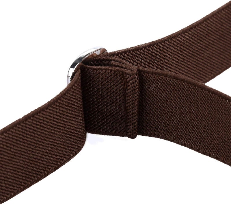 WELROG Toddler Kids Adjustable Buckle Belt - Elastic Child Silver Buckle Belts for Girls Boys - Image 4