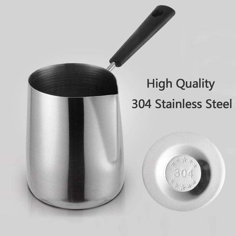 JOYIT 600ML/20oz Turkish Coffee Pot â€“ 304 Stainless Steel Coffee and Butter Warmer, Premium Milk Warmer and Milk Pot with Spout - Image 3