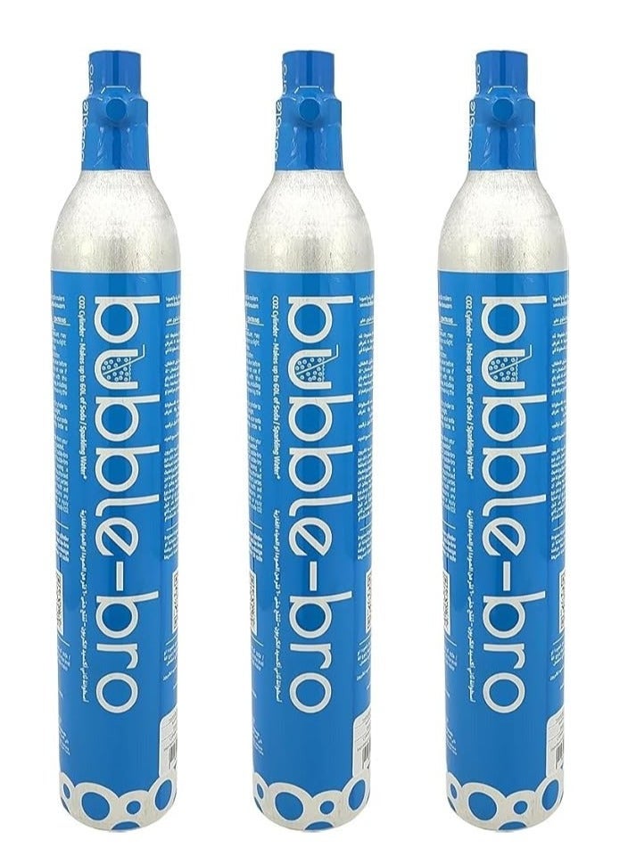 bubble-bro 60L CO2 Cylinder [3-PACK] - Compatible with Soda Makers - Image 1