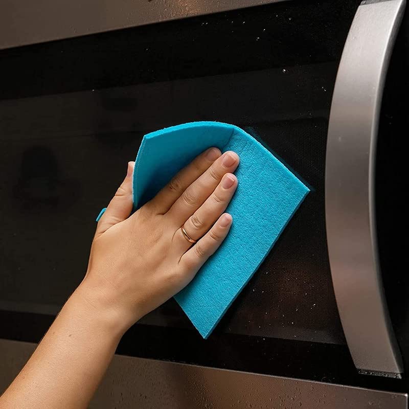 Magic Providers Reusable Wet Wipes Sponge Pack of 3 Dusters Washables Reusable Sponge Wipes Super Absorbent Biodegradable Cellulose Material Kitchen Home Car Cleaning 10x Absorption Wet Wipes - Image 2