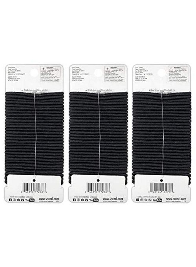Scunci Effortless Beauty Large No-Damage Elastics, 4 Mm (90 Pieces)