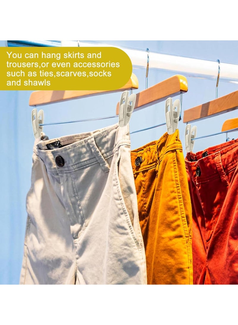 CMGTYYD Velvet Hangers Clips Non-Slip - 20 Pcs Strong Grip Felt Finger Clip, Home Drying Rack, Non-Slip Removable Artificial Velvet Flocked Clothes Clips for Towel Coat Pants Skirt Trousers Hanger, Beige - Image 5