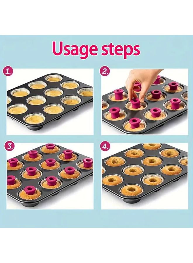 6Pcs Silicone Muffin Cake Plug Tool Set For Home Kitchen Baking Drill - Image 2