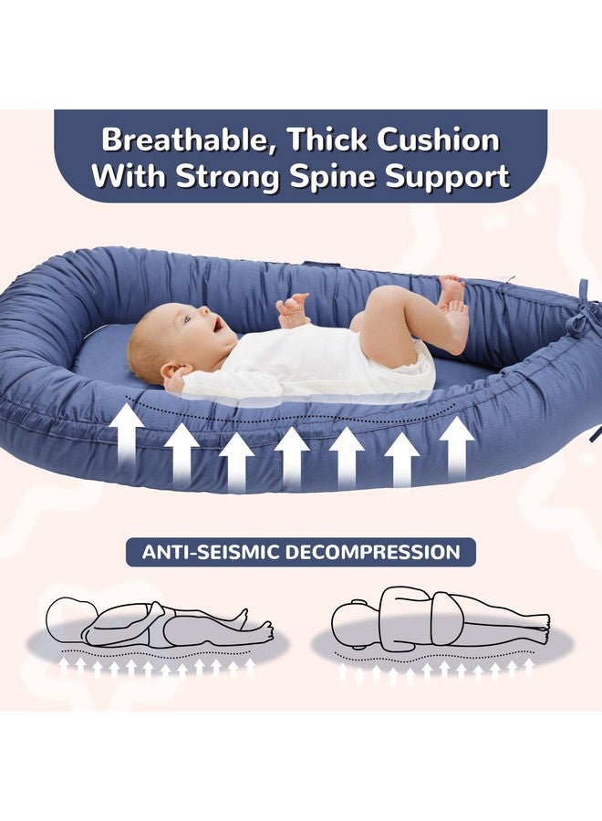 EAQ Baby Lounger, Snuggle Me Lounger, Portable Baby Nest Breathable & Soft, 100% Cotton Baby Lounger Pillow, Safe Baby Bassinet for Co-Sleeping, Nursery, Travel, Playtime - Image 4