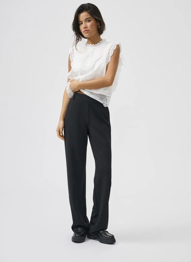 اونلي Casua Mid Waisted Straight Fit Pants