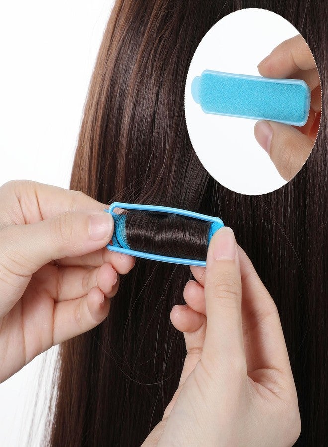 oruola أورولا 56 قطعة أسطوانات إسفنجية للشعر، 2.67 إنش لفات إسفنجية، لفات ناعمة، لفات رغوية بدون حرارة لتصفيف الشعر الطويل والقصير للسيدات والأطفال (أزرق) - Image 5