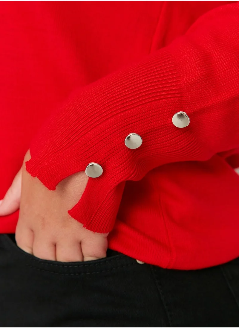 Trendyol Curve V-Neck Knitted Sweater
