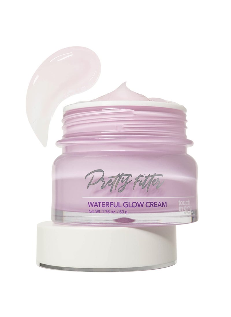Touch in Sol Touch in Sol Hydrating Face Moisturizer Gel Cream 176 oz  Plumped Up Lightweight Day and Night Cream with Hyaluronic Acid and Collagen  Pretty Filter Waterful Glow Cream 