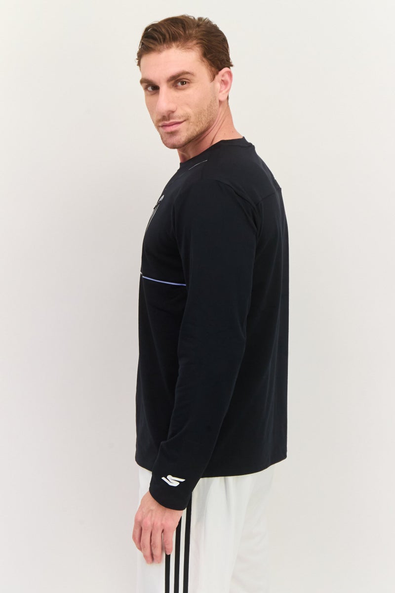 SKECHERS Men Sportswear Fit Long Sleeves Outdoor Sweatshirt, Black  - Image 2