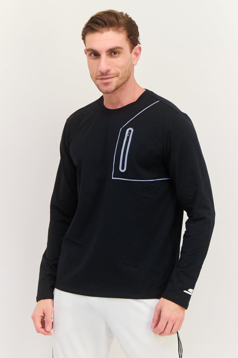SKECHERS Men Sportswear Fit Long Sleeves Outdoor Sweatshirt, Black  - Image 1