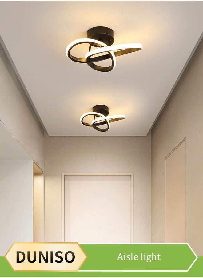 DUNISO LED ceiling light, tri color dimming aisle light, modern design sense ceiling light, color temperature 3000K to 6000K,20W,energy saving, easy to clean, suitable for corridors, living rooms, bedrooms, kitchens  - Image 1