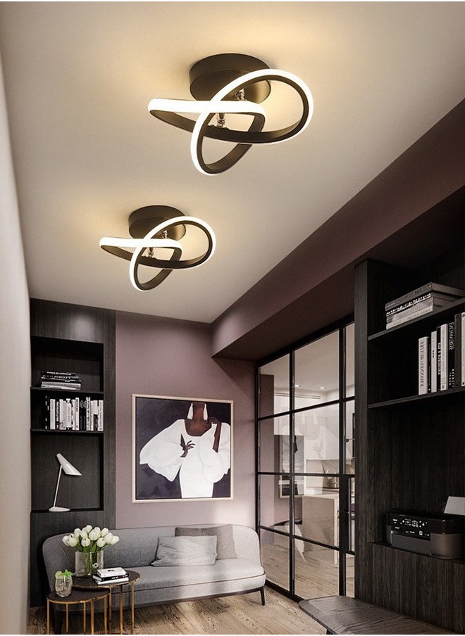 DUNISO LED ceiling light, tri color dimming aisle light, modern design sense ceiling light, color temperature 3000K to 6000K,20W,energy saving, easy to clean, suitable for corridors, living rooms, bedrooms, kitchens  - Image 5