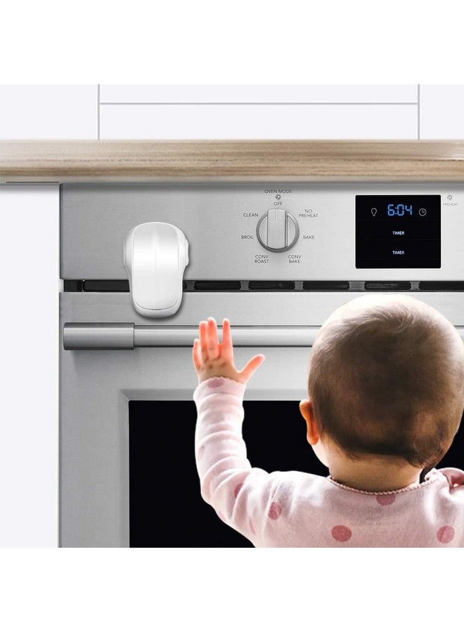 Eudemon Child Safety Heatresistant Oven Door Lock Oven Front Lock For Kids Easy To Install Use 3M Adhesiveno Screws Or Drill (White)(Not Suit For All Ovens) - Image 1