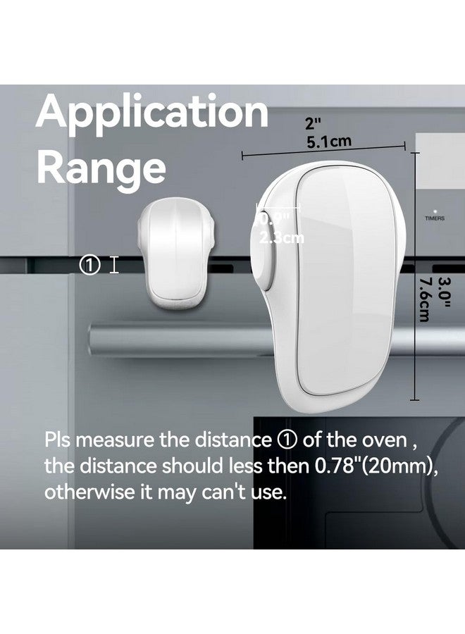 Eudemon Child Safety Heatresistant Oven Door Lock Oven Front Lock For Kids Easy To Install Use 3M Adhesiveno Screws Or Drill (White)(Not Suit For All Ovens) - Image 3