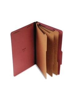 UNIVERSAL Unv10295 3 Dividers Eightsection Pressboard Classification Folders Legal Size Red (10 Box)  - Image 1