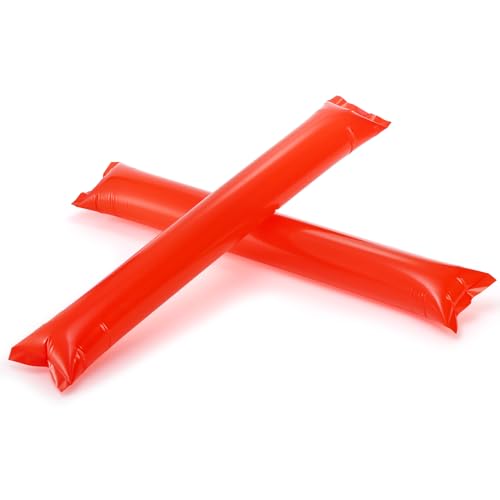 AVLA 100 Pcs Thicken Thunder Sticks, Cheering Team Spirit Boom Stick, Long Balloon Inflating Noise Maker, Inflatable Bam Bam Cheerleading Stick Clapper for Sporting Event Basketball Football Party - Image 5